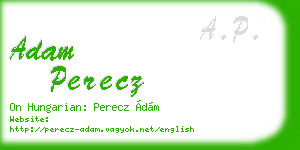 adam perecz business card